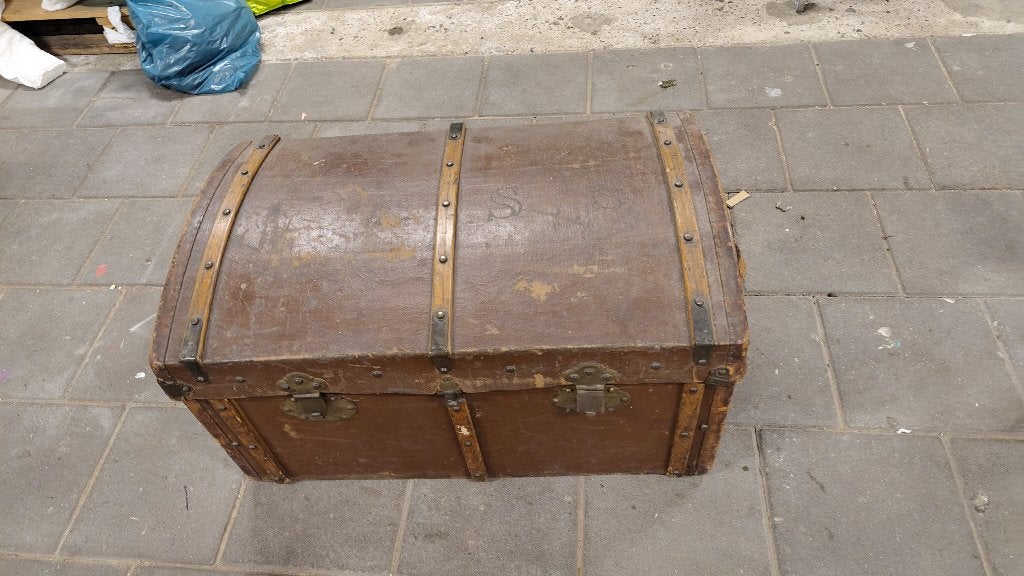 Antieke hutkoffer, Ophalen, Overige materialen, Gebruikt, Minder dan 50 cm