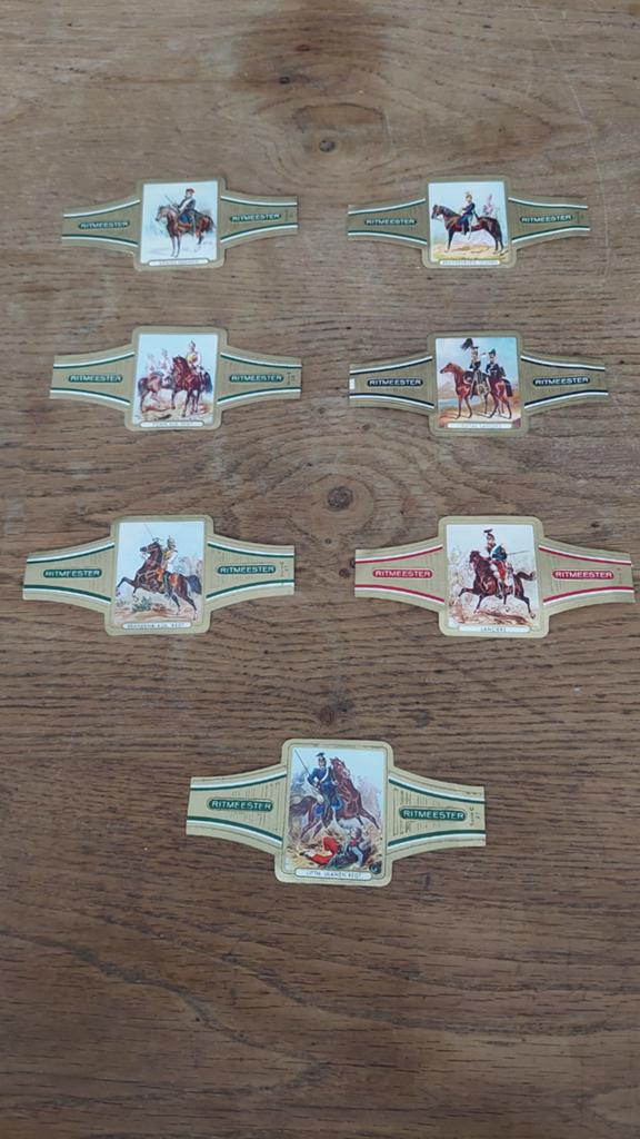 Ritmeester Sigaren bandjes 7 stuks., Verzamelen, Verzenden, Gebruikt, Sigarenbandjes