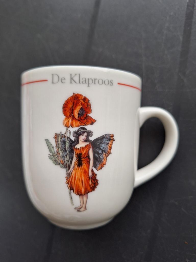 Mok Flower Fairies - De Klaproos, Huis en Inrichting, Ophalen of Verzenden, Zo goed als nieuw, Overige stijlen, Kop(pen) en/of Schotel(s)