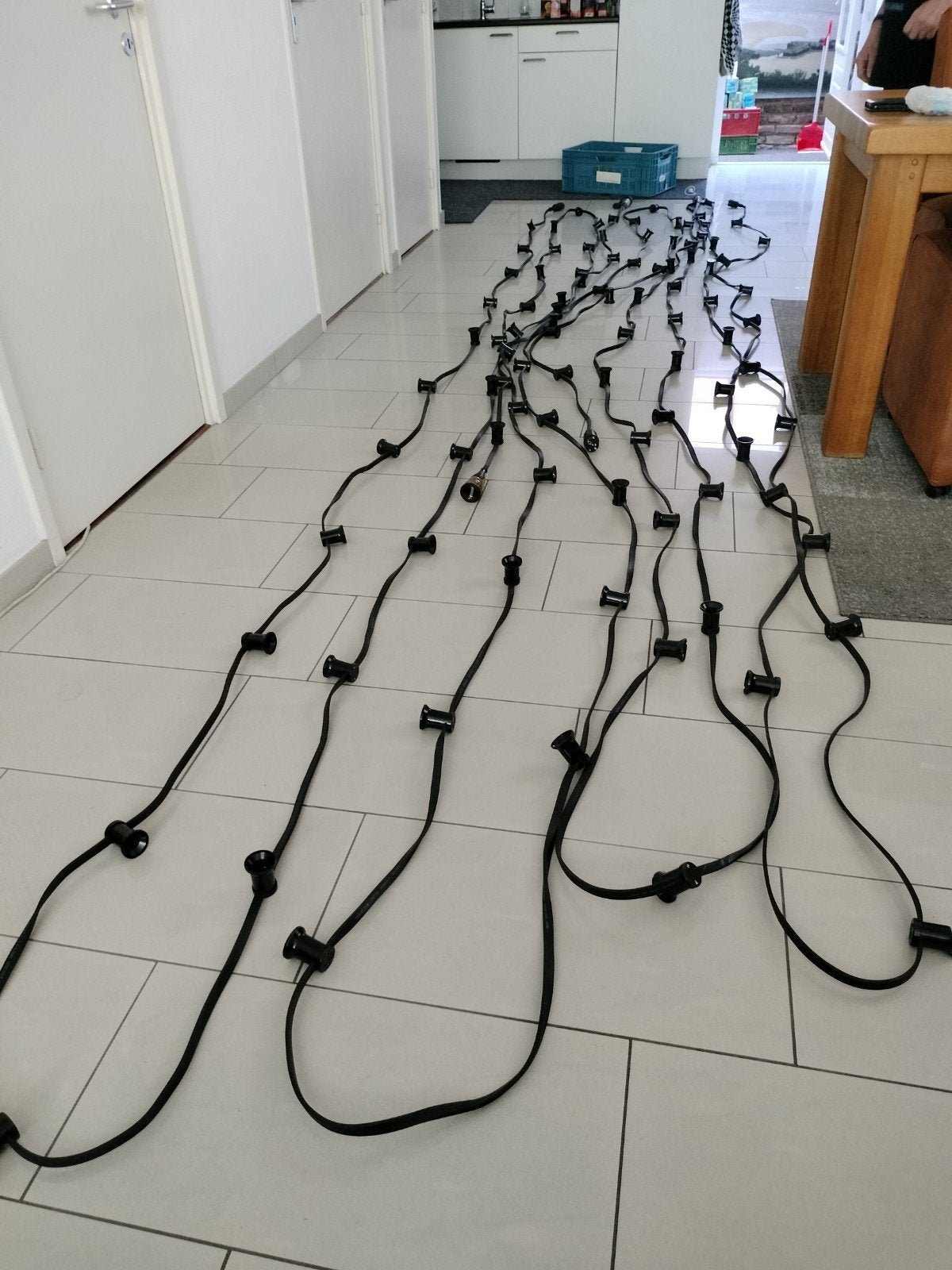 Lichtslinger met E27 fittingen - Zwart, 100+ lampen, Gebruikt, Kunststof, Zwart, Overige merken