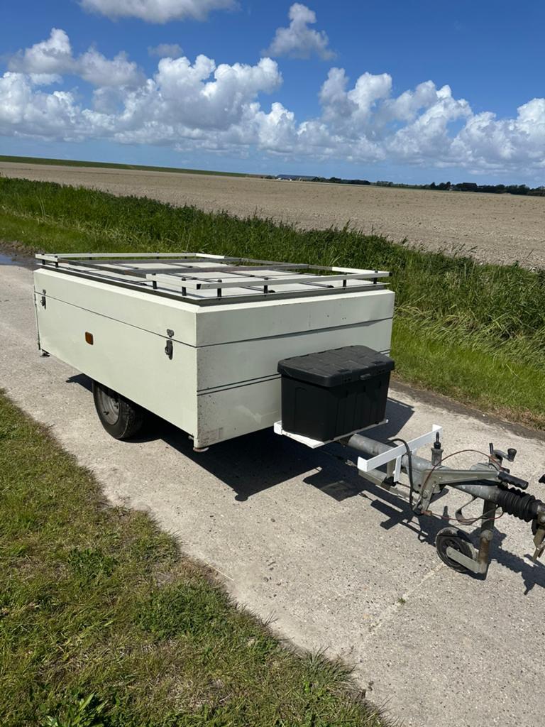 Stevige bagagewagen / aanhanger met dakrek – vakantiekar, Ophalen