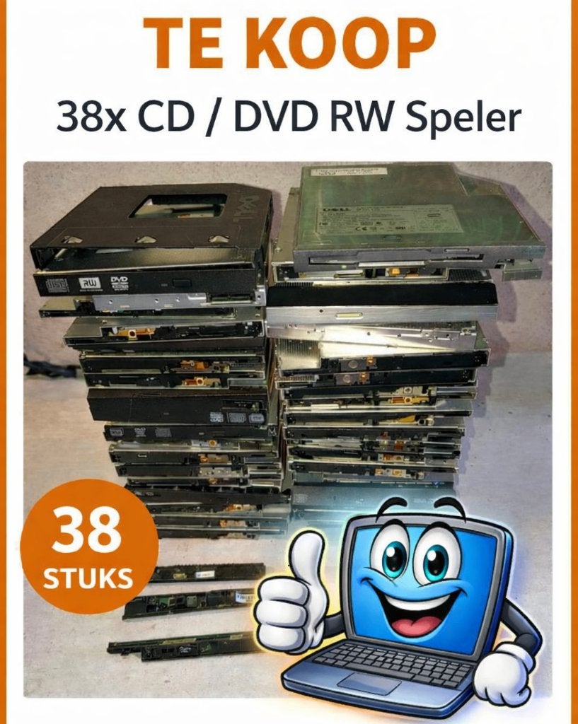 38x Cd / Dvd rw speler voor laptop, Computers en Software, Intern, Dvd, Ophalen of Verzenden, Zo goed als nieuw