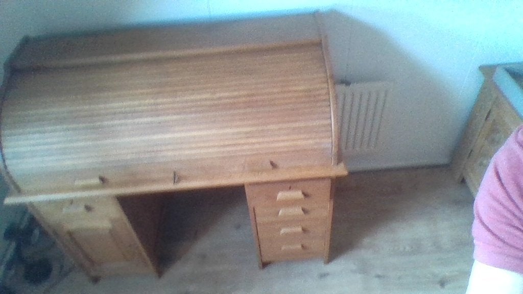 secretaire   dekenkist-kast, Huis en Inrichting, Kasten | Secretaires, Ophalen, Gebruikt, Ongelakt eiken