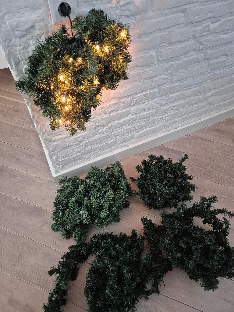 5 x Kerst guirlandes zie foto., Diversen, Kerst, Ophalen, Zo goed als nieuw