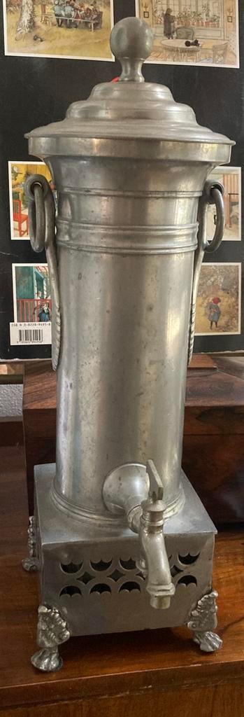 Oud Hollandse kraantjespot tinnen koffie pot J N Meeuws, Antiek en Kunst, Ophalen