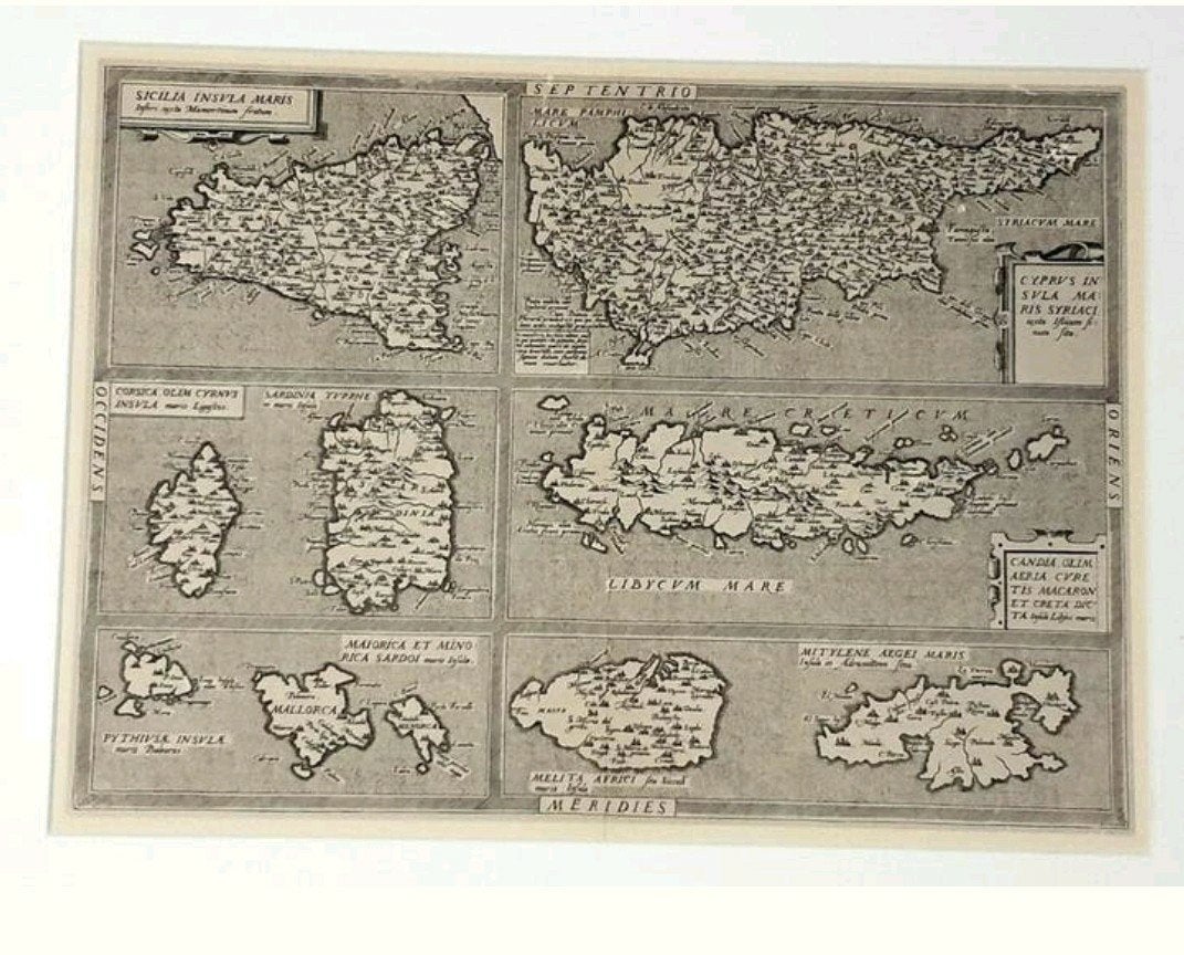 Landkaart Mid. zee Eilanden 1593, Ophalen of Verzenden, Nederland, Landkaart