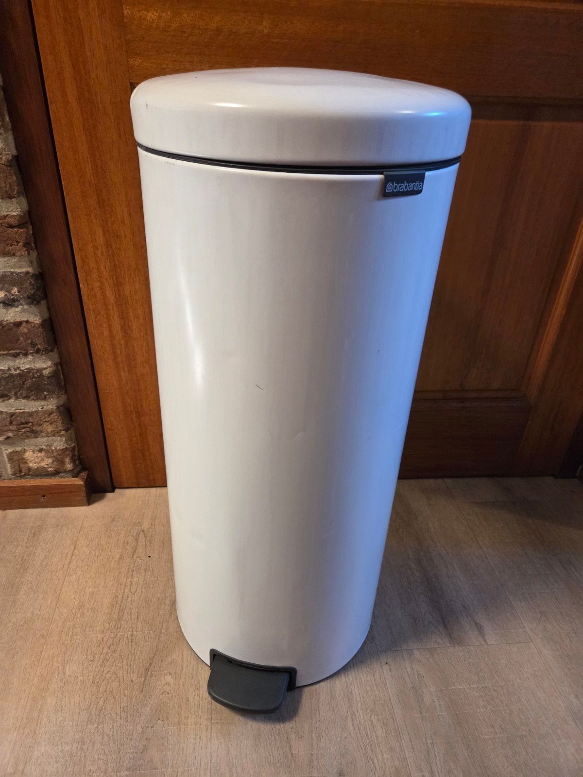 Brabantia 60L prullenbak wit, Huis en Inrichting, Ophalen, Gebruikt, Metaal
