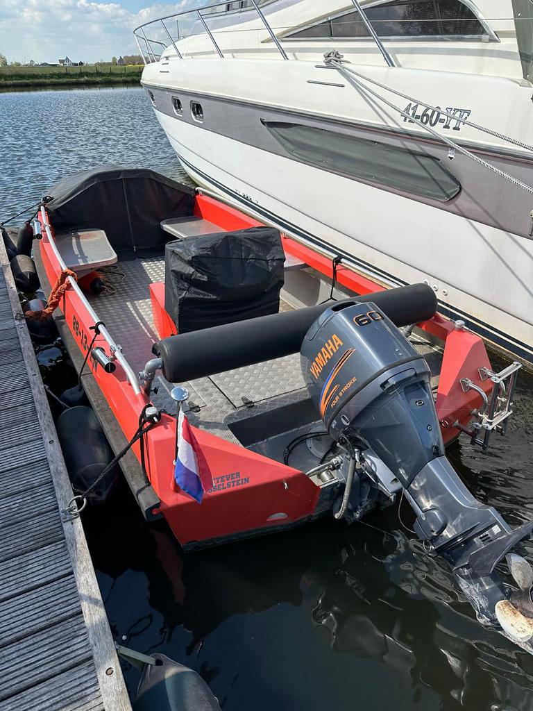 Van Vossen twister aluminium sloep consoleboot yamaha 60pk, Watersport en Boten, Ophalen, Gebruikt, Aluminium, 3 tot 6 meter