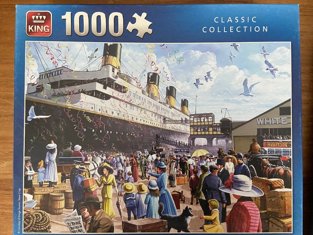 King legpuzzle Titanic, Ophalen of Verzenden, 500 t/m 1500 stukjes, Gebruikt, Legpuzzel
