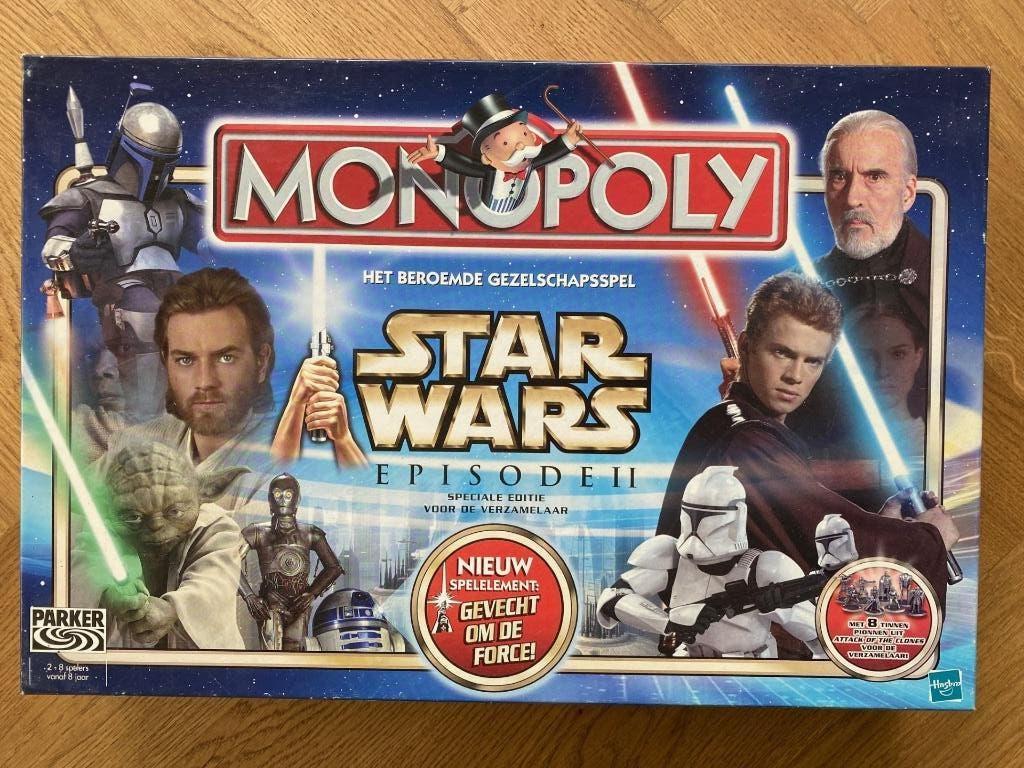 Monopoly Star Wars Episode II compleet – speciale editie, Vijf spelers of meer, Ophalen of Verzenden, Nieuw, Parker