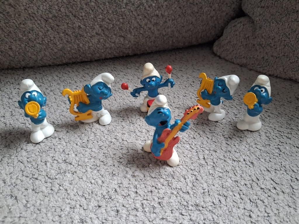 Muziek/orkest smurfen 6 stuks Peyo, Verzamelen, Smurfen, Verzenden, Verschillende Smurfen