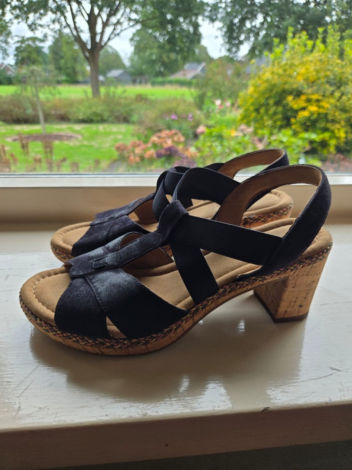 Sandalen Gabor 37, Blauw, Gabor, Zo goed als nieuw, Sandalen of Muiltjes