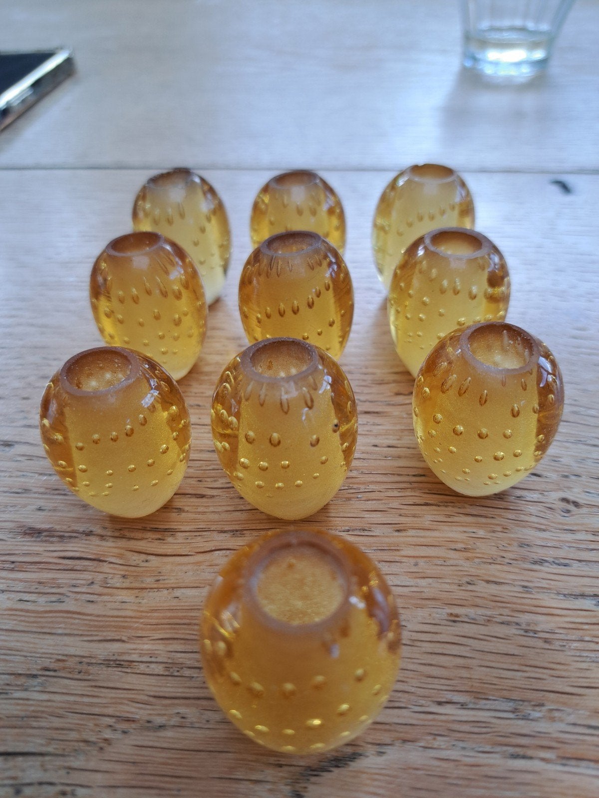 mini lampenkapjes van glas, Ophalen of Verzenden, Ovaal, Glas