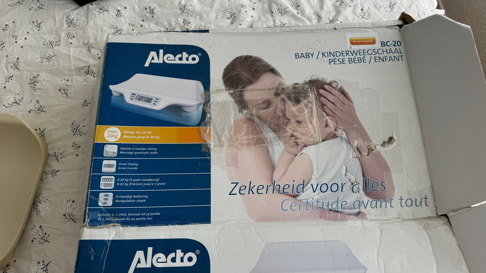 Alecto BC-20 Babyweegschaal met draagtas, Kinderen en Baby's, Ophalen, Gebruikt