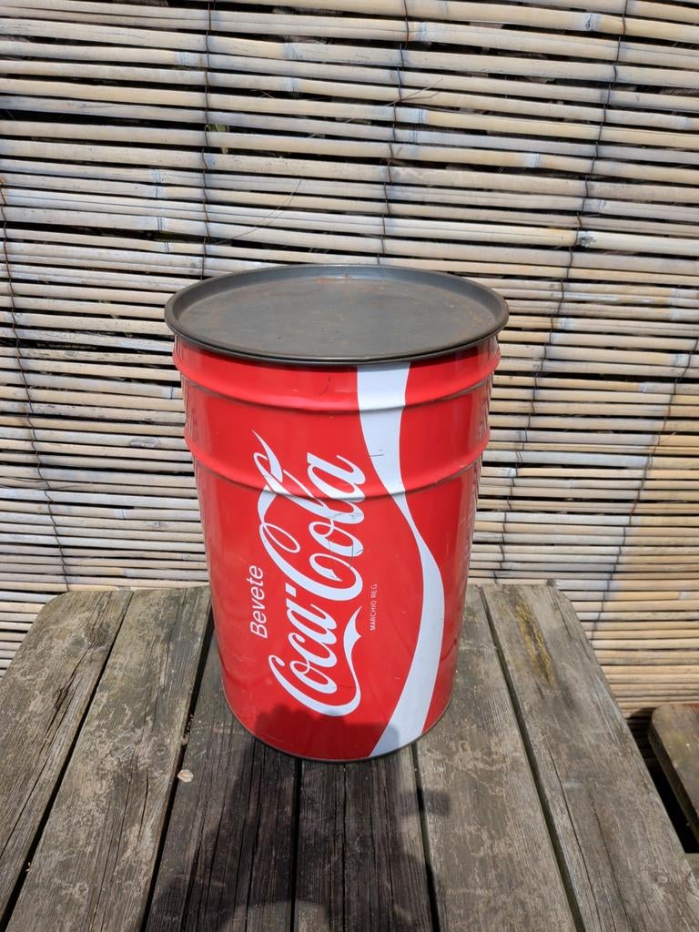 Vintage Coca-Cola Ton: 30cm doorsnede, 45cm hoog, Ophalen, Gebruikt, Overige typen