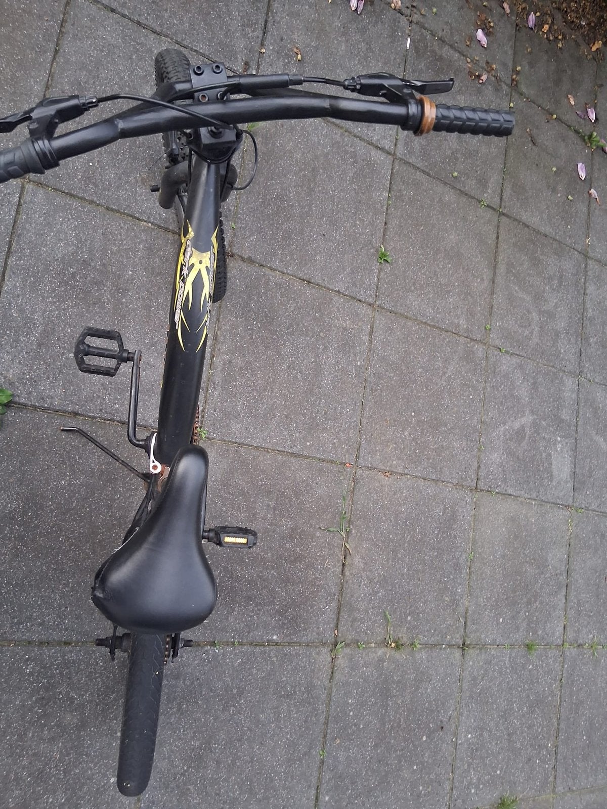 BMX fiets - Zwart met gele accenten, Ophalen, Gebruikt, Staal, Velgrem