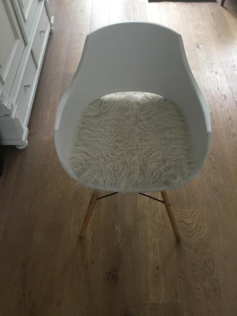 Witte kuipstoelen, Ophalen, Gebruikt, Wit, Bureaustoel