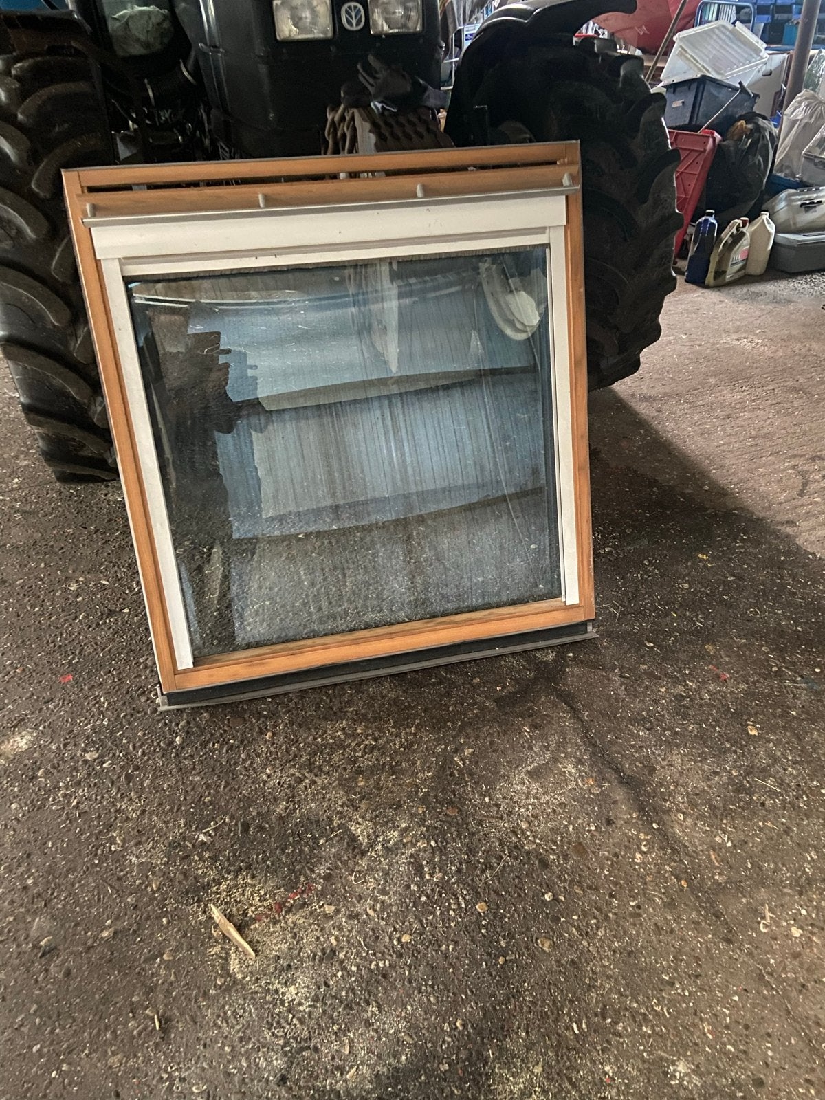 Gebruikt dakraam met dubbelglas en rolluik, Ophalen, Gebruikt, Minder dan 80 cm, Dubbelglas