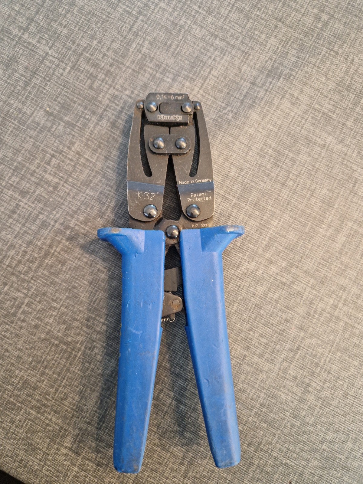 Klauke K32 Krimptang voor adereindhulzen 0,14-6 mm², Ophalen of Verzenden