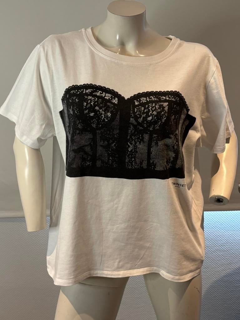 Twinset shirt xxl valt klein als L, Kleding | Dames, ., Wit, Maat 46/48 (XL) of groter, Ophalen of Verzenden