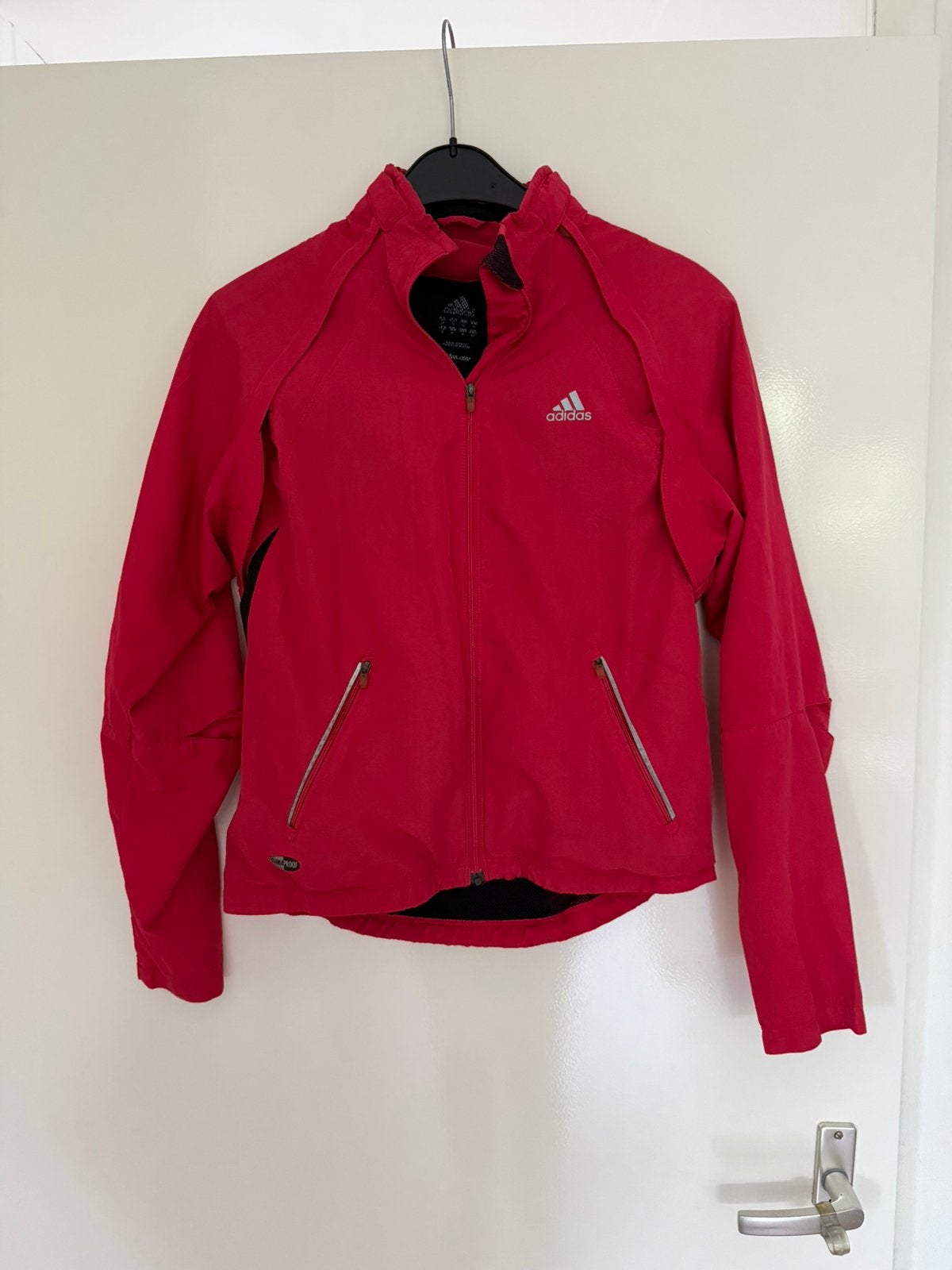 Adidas, sportjack, mt s, donker roze, izgst, Ophalen of Verzenden, Zo goed als nieuw, Roze, Overige typen