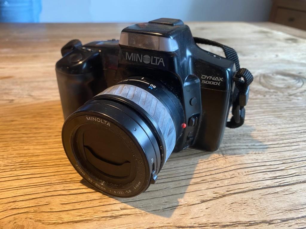 Minolta Dynax 5000i + Minolta AF 35mm Spiegelreflexcamera, Ophalen of Verzenden, Gebruikt, Spiegelreflex, Minolta