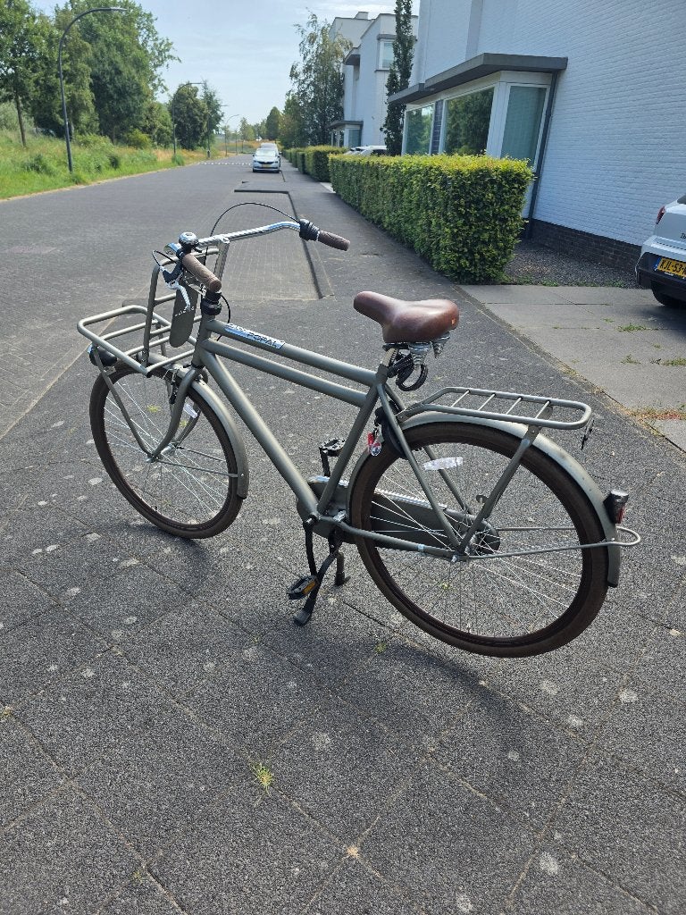 Transportfiets - Popal Daily Dutch Basic Titanium, Fietsen en Brommers, Fietsen | Heren | Herenfietsen, Terugtraprem, Gebruikt