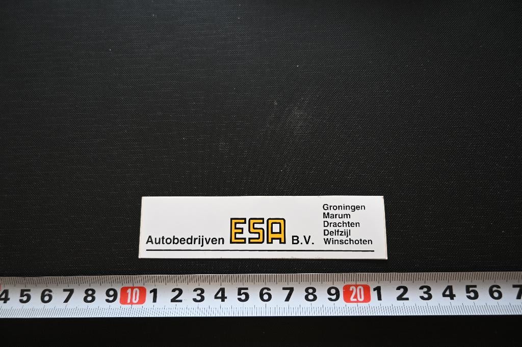 sticker autobedrijven ESA bv groningen marum drachten delfz, Verzamelen, Ophalen, Zo goed als nieuw