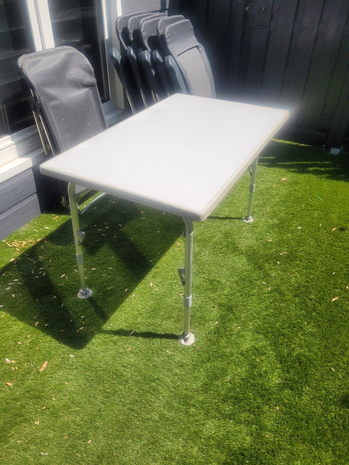 Campingtafel 115x70x62-70 cm - Verstelbaar en Compact, Ophalen, Gebruikt, Campingtafel
