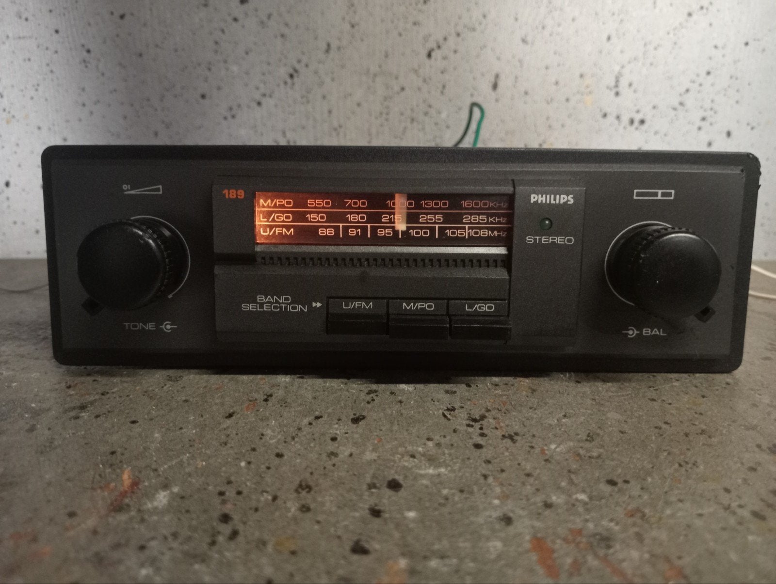 Philips 322 Fm Radio Oldtimer Youngtimer, Auto diversen, Ophalen of Verzenden