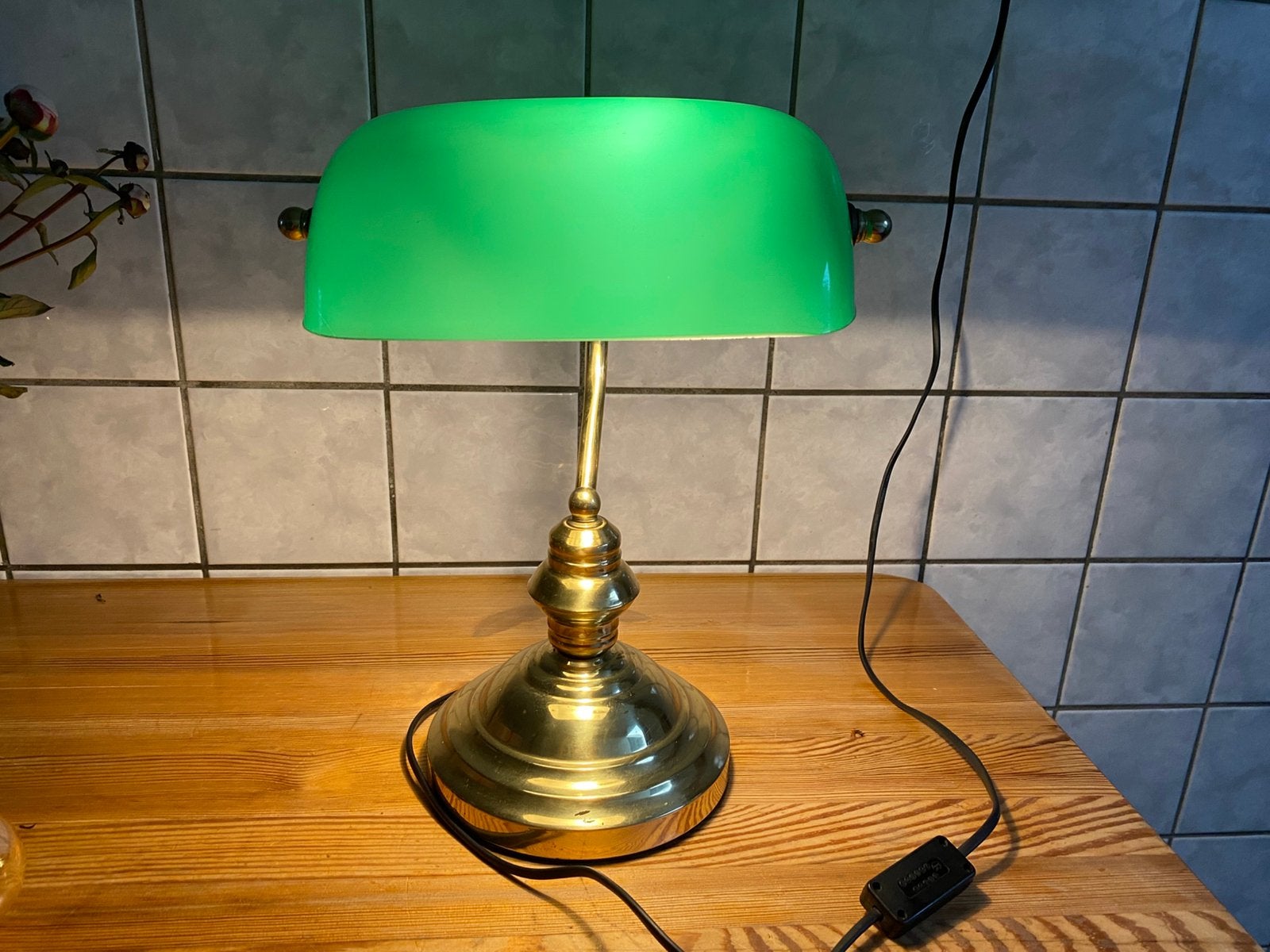 Bankierslamp Notarislamp ANTIEK vaste prijs 59 euro, Huis en Inrichting, Lampen | Tafellampen, Ophalen of Verzenden, Zo goed als nieuw