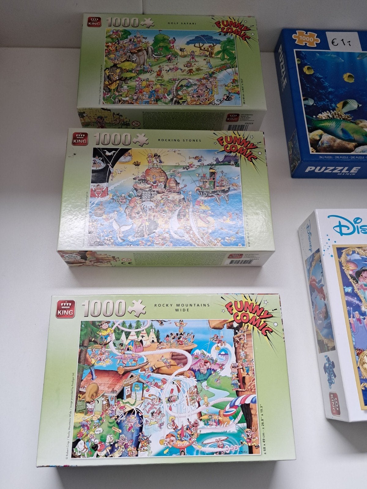 Diverse puzzels: King, Disney en meer (1000, 700 stukjes), Ophalen, Meer dan 50 stukjes, Gebruikt, 6 jaar of ouder