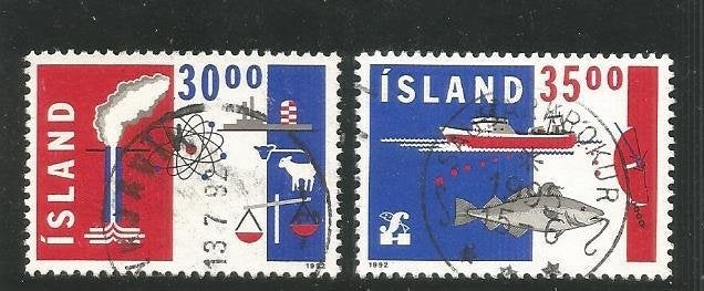Ijsland Mi. 766/767, Ophalen of Verzenden, IJsland, Gestempeld