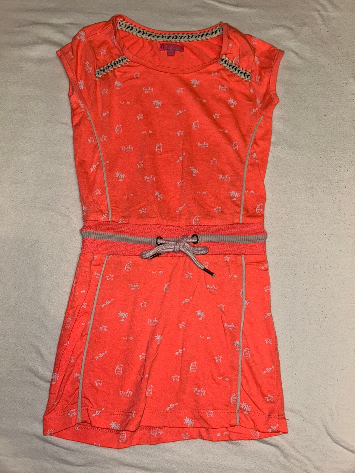 Leuk oranje zomerjurkje maat 104, Kinderen en Baby's, Ophalen of Verzenden, Zo goed als nieuw, Meisje, Jurk of Rok
