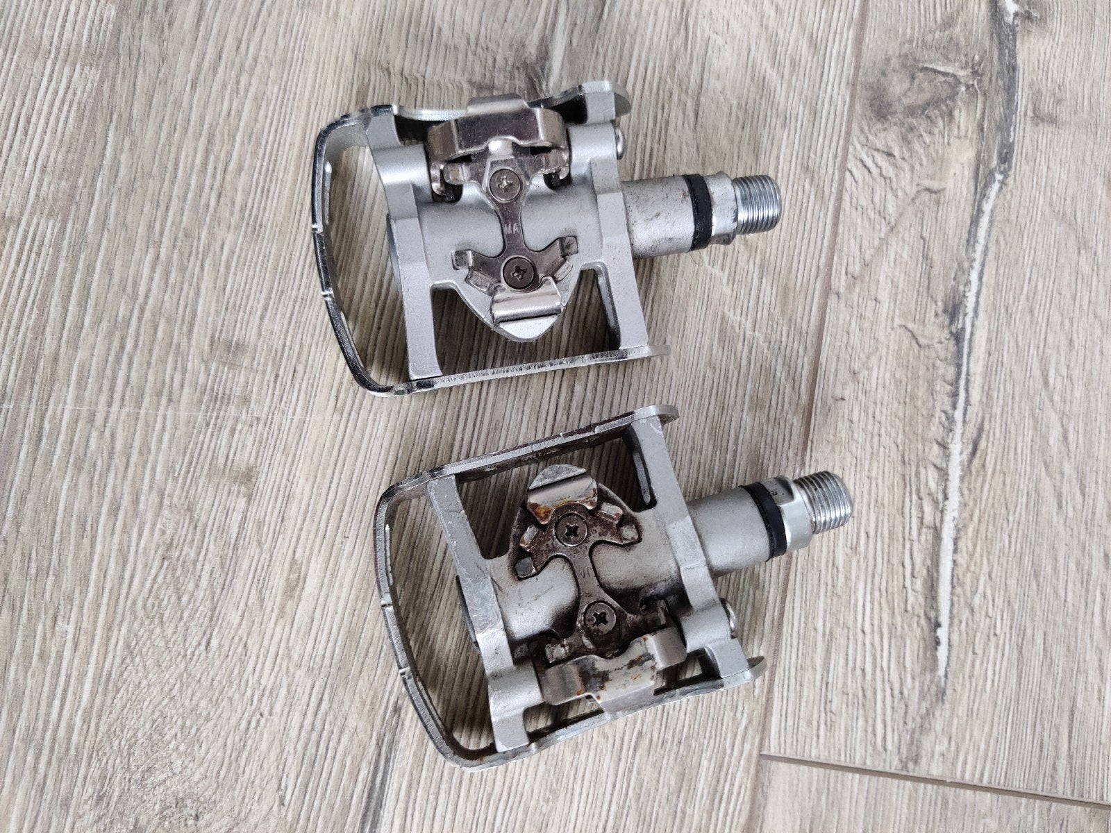 Shimano SPD pedalen - Gebruikt, Crankstel of Pedalen, Gebruikt, Ophalen of Verzenden, Aluminium