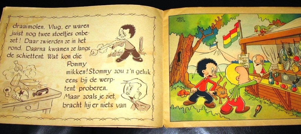 Strip Pommy en Stommy op de kermis Hans Nije OUD, Eén stripboek, Ophalen of Verzenden, Gelezen