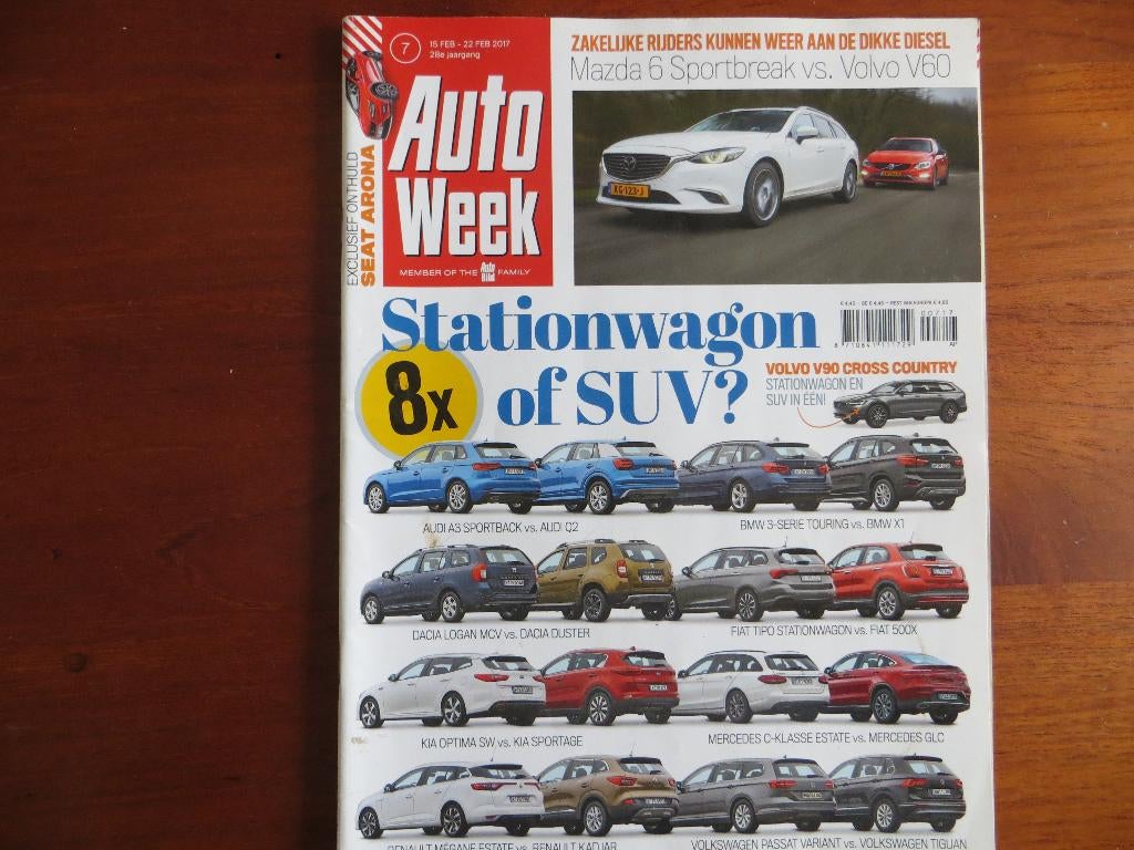 Autoweek 7 2017 Mazda 6 Sportback vs Volvo V60, Multitest, Boeken, Ophalen of Verzenden, Nieuw, Volvo
