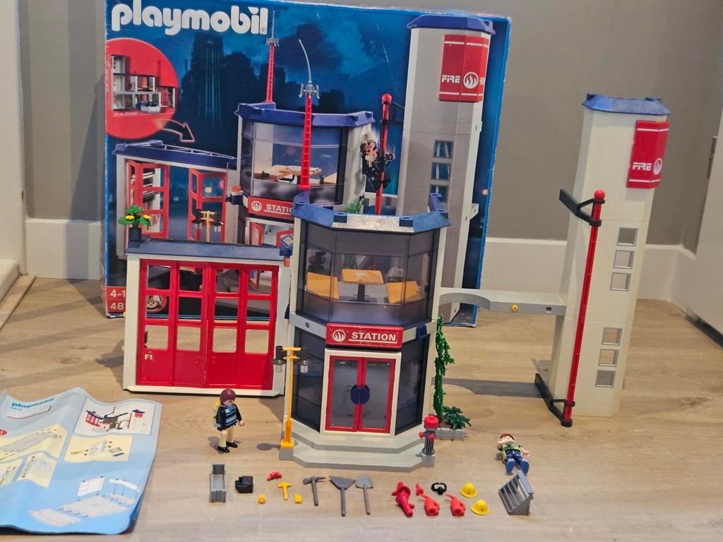 Playmobil brandweerkazerne 4819, Ophalen of Verzenden, Gebruikt