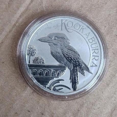 1 oz zilver kookaburra munt uit 2022 van Australië, Ophalen, Zilver