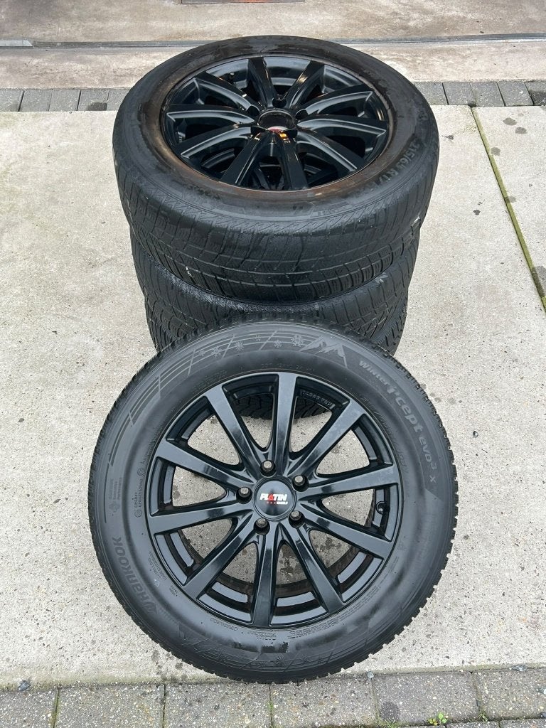 Platin velgen 215/65R17 met winterbanden, Ophalen, Banden en Velgen, 17 inch, Personenwagen
