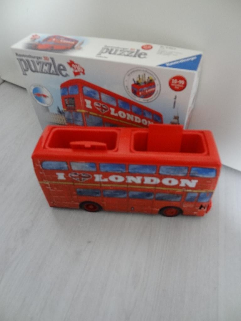 Puzzel 3D London bus - Penholder, Ophalen of Verzenden, Minder dan 500 stukjes, Gebruikt, Rubik's of 3D-puzzel