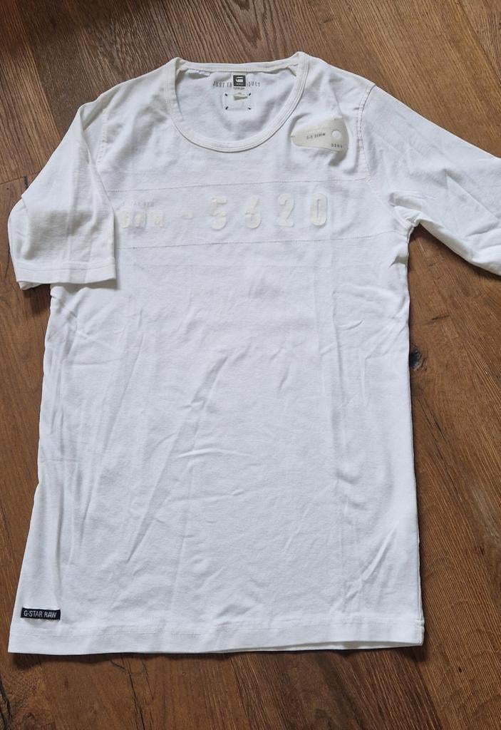 G-Star Raw Heren T-shirt Maat XXL Wit, Kleding | Heren, T-shirts, G-Star Raw, Wit, Overige maten, Ophalen of Verzenden