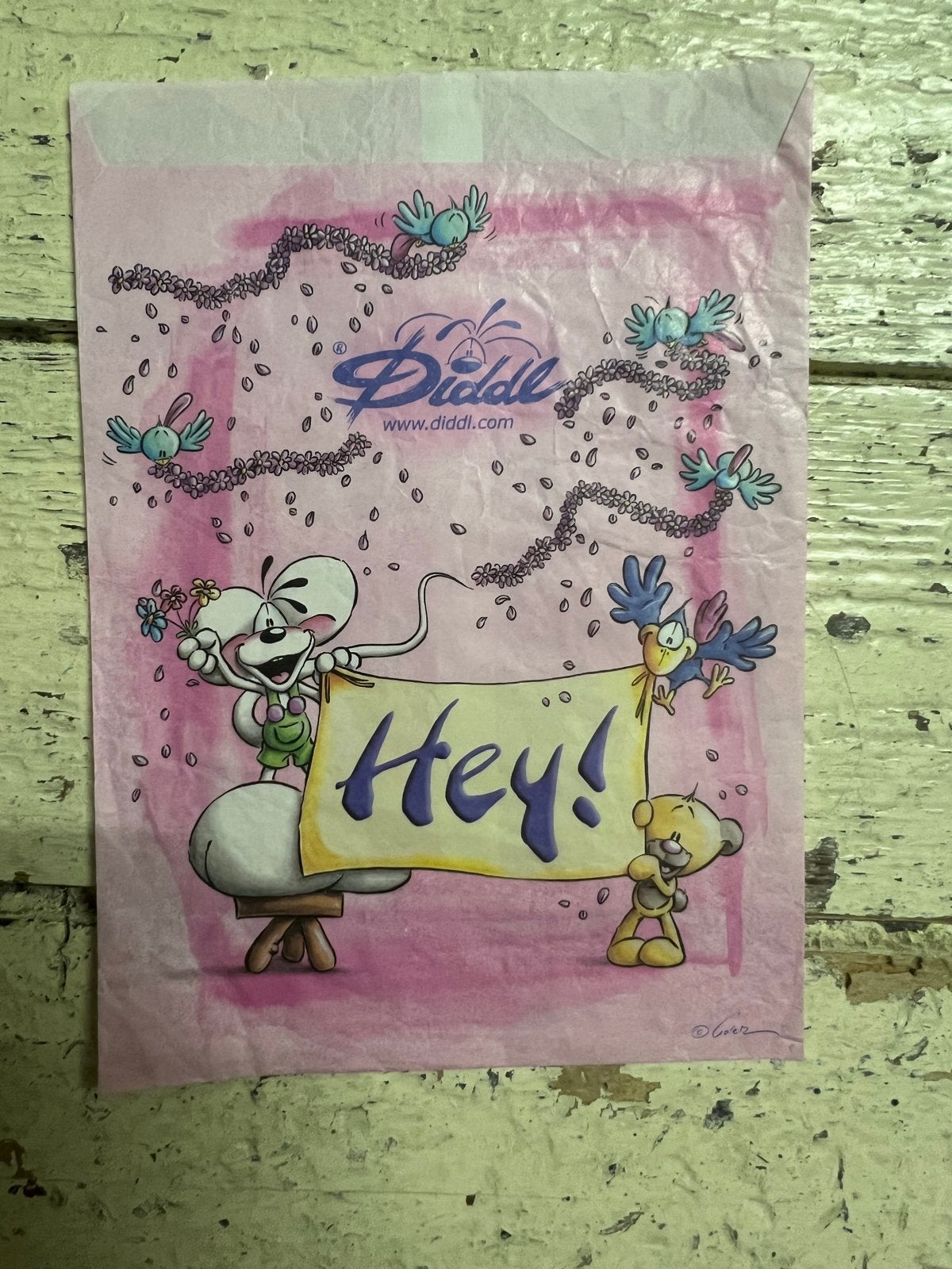 Diddl Cadeauzakje - Roze met Diddl en vrienden, Ophalen of Verzenden, Verschillende figuren, Gebruikt, Tas, Koffer of Zak