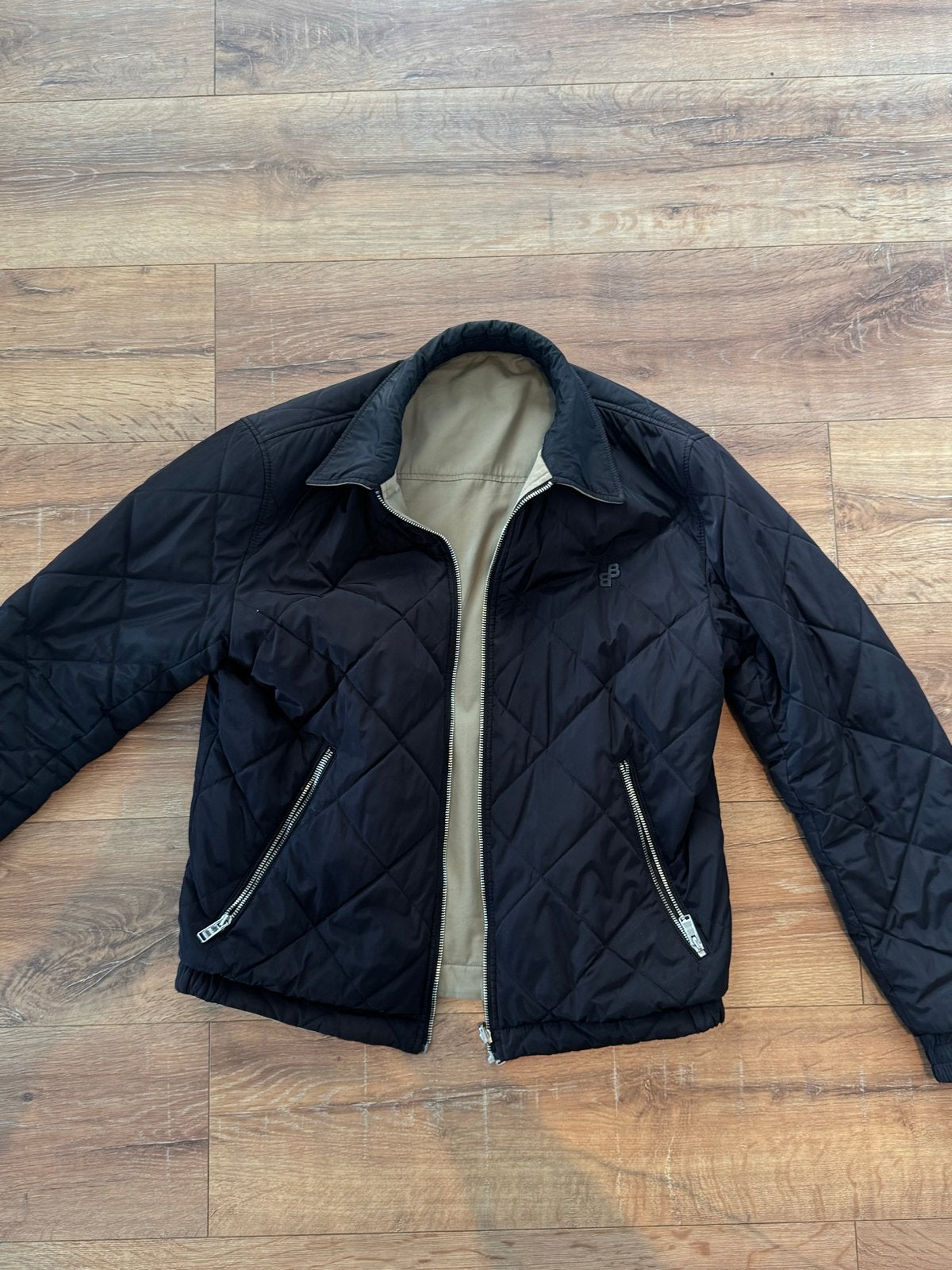 BOSS Reversibele / Dubbelzijdige Jas - Maat 48 (HUGO BOSS), Kleding | Heren, Verzenden, Zo goed als nieuw, Maat 48/50 (M), Zwart