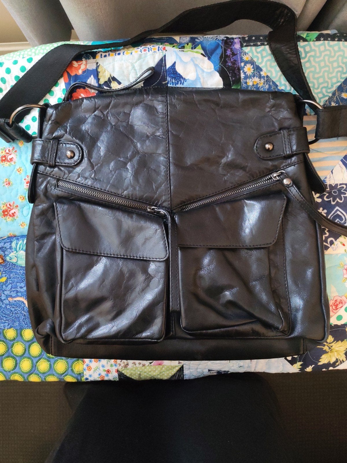 Originele lederen COWBOYS BAG zwart, Ophalen of Verzenden, Zwart