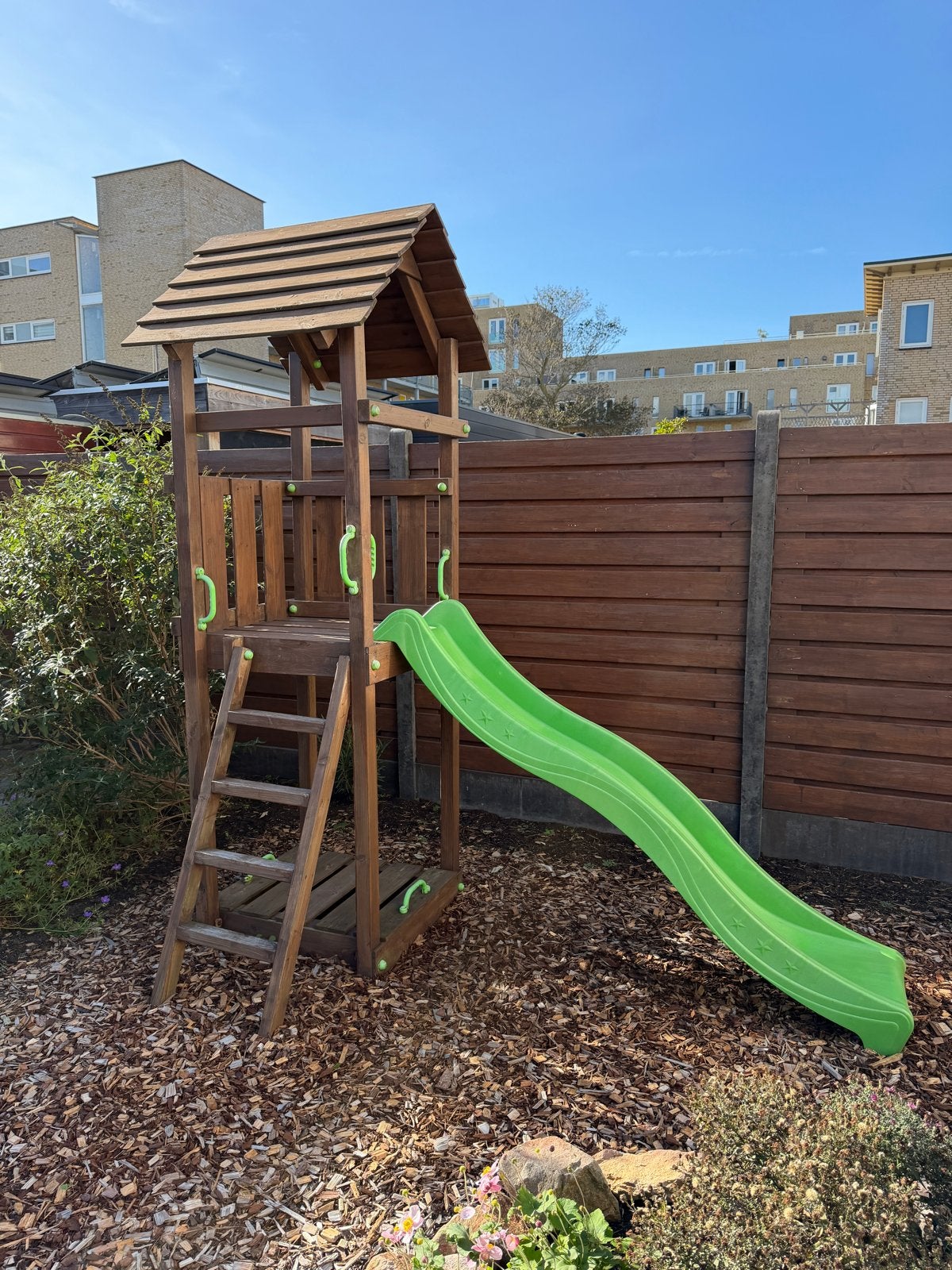 Houten Speeltoestel met Glijbaan voor Kinderen, Ophalen, Gebruikt, Glijbaan