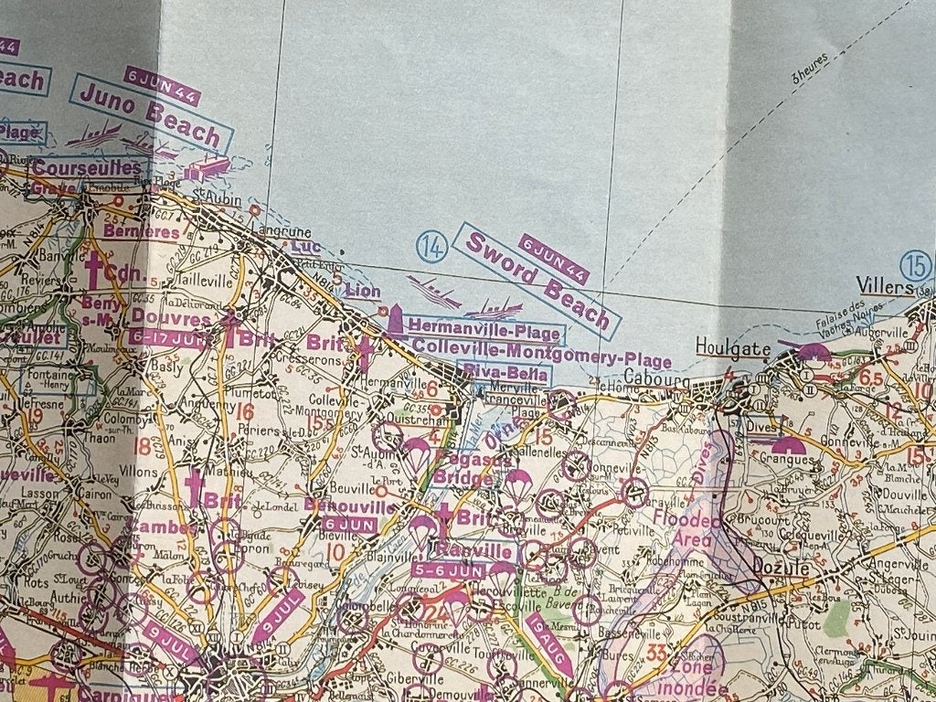 Michelin kaart 102 / Bataille de Normandie (D-Day), Ophalen of Verzenden, Landmacht, Nederland, Overige typen