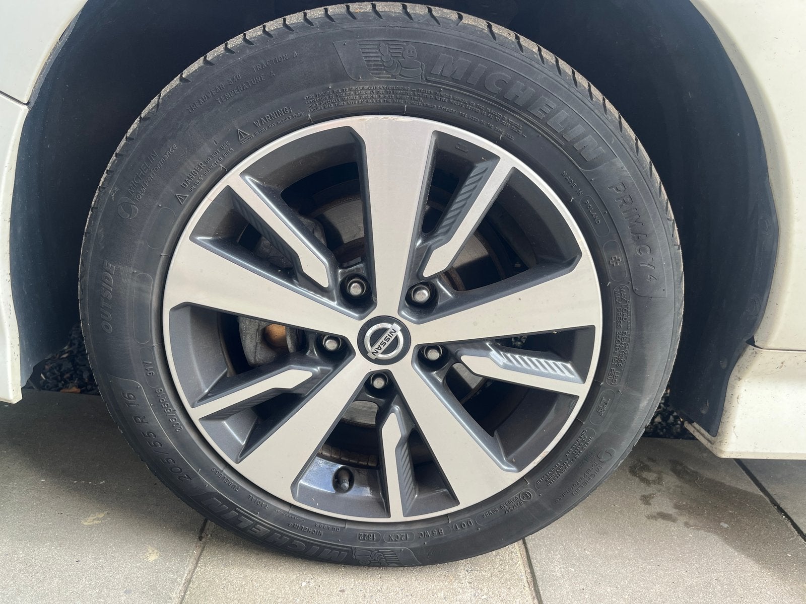 Velgen Nissan Leaf met Michelin banden, Auto-onderdelen, Banden en Velgen, Gebruikt, 16 inch, Banden en Velgen, Personenwagen