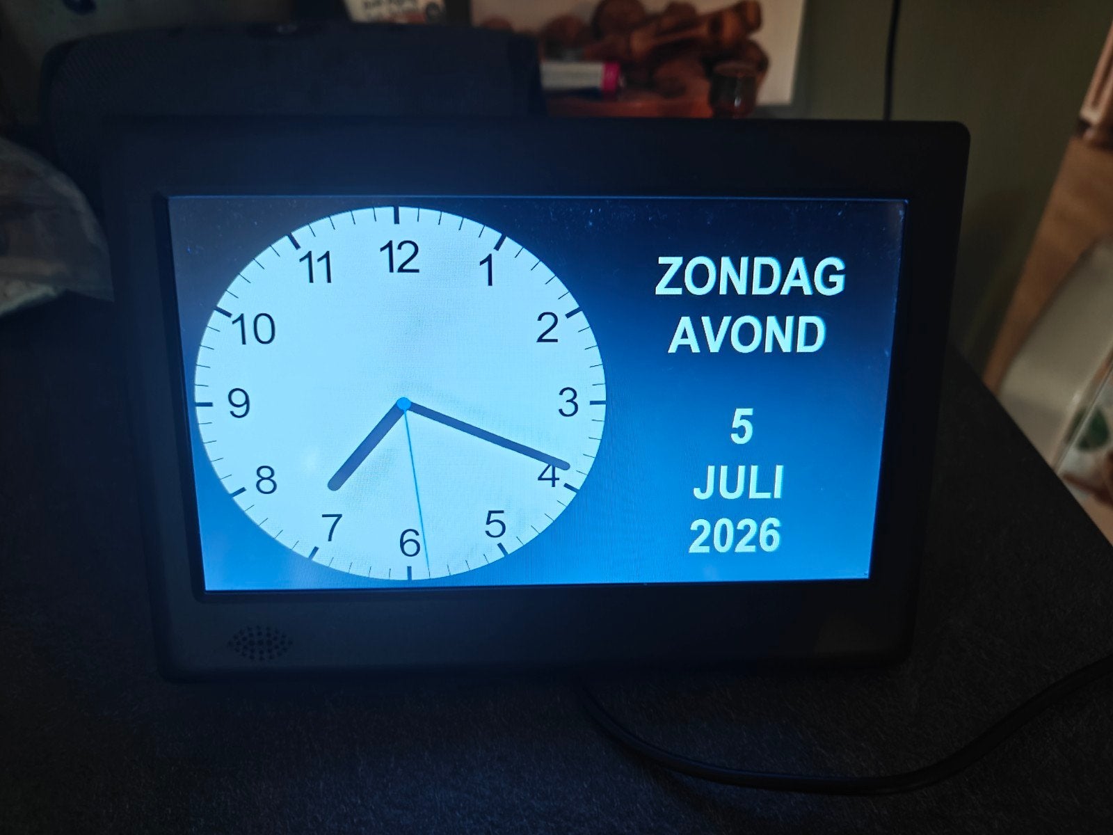 Digitale kalender klok, ideaal voor ouderen, Ophalen of Verzenden, Wandklok
