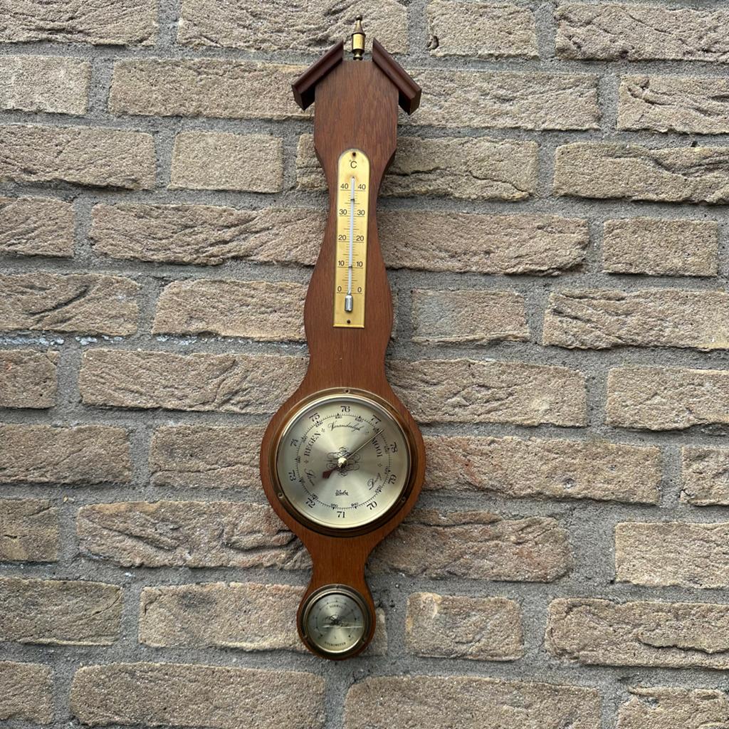 Vintage Weerstation met Barometer, Thermometer, Hygrometer, Ophalen of Verzenden, Gebruikt, Weerstation